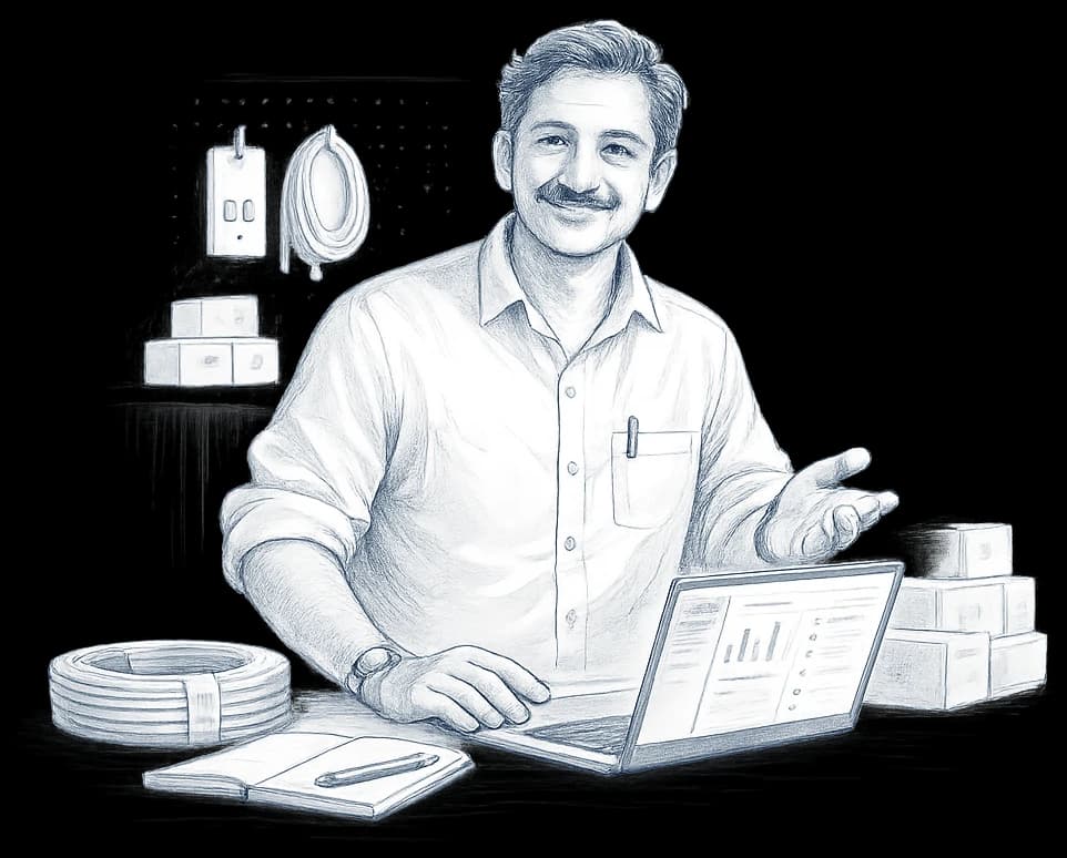 A Digidukan trader reviewing his shop dashboard